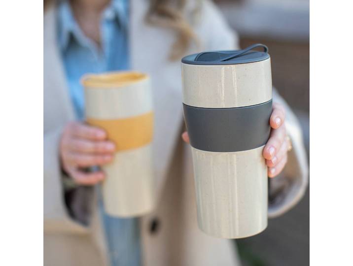 Thermobecher Aroma To Go Recycle Ø 10cm Grau/Beige/Anthrazit