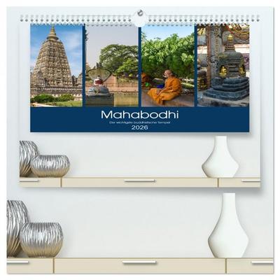 Mahabodhi – Der wichtigste buddhistische Tempel (hochwertiger Premium Wandkalender 2026 DIN A2 quer), Kunstdruck in Hochglanz