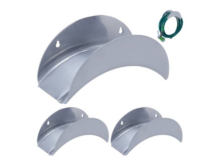 Relaxdays Metall Schlauchhalter Wand 3er Set