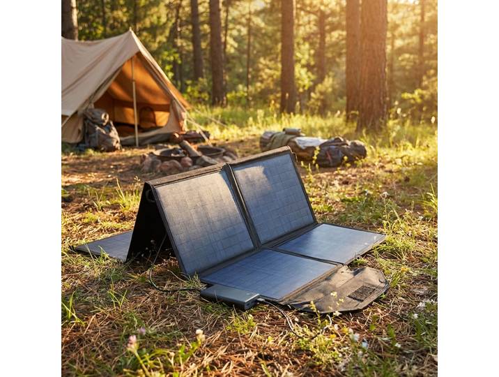 Faltbares Solarpanel, 8 monokristalline Solarzellen, 100 Watt