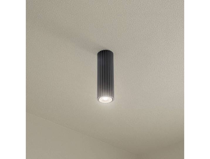 Deckenleuchte Karbon SOLLUX LIGHTING, dimmbar, schwarz, für Wohn- / Esszimmer, Aluminium, Modern