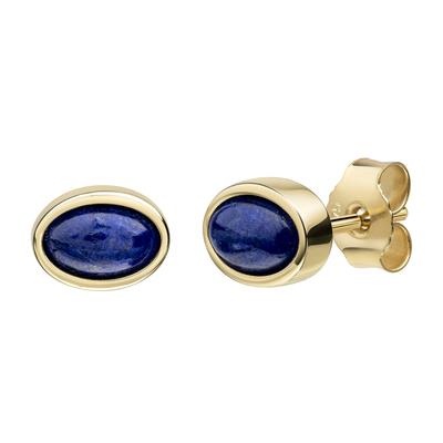 Paar Ohrstecker CELESTA, blau (gelb, blau), Ohrringe, Damen, one-size, Gold
