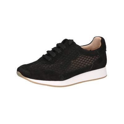 Sneaker PETER KAISER "Peter Kaiser Sneaker Leder/Textil", Damen, Gr. 38,5, schwarz, Leder, Textil, Schuhe Sneaker