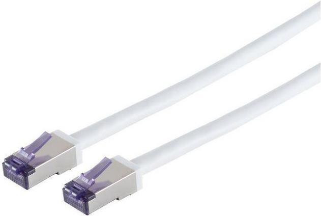 Lanview Lanview LVN-CAT6A-FLEX-1MWH Cat6a S/FTP Netwerkkabel RJ-45 naar RJ-45, Wit, 1 meter