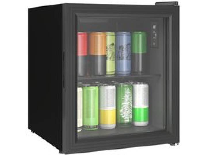Mini Réfrigérateur Compact 46L (59 Canettes) - Frigo Bar de Chambre & Studio - Porte Vitrée - Pose Libre - Noir