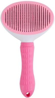 Happy Pet Pantry Self Cleaning Pet Grooming Brush & Dematting Comb For Dogs And Cats pink