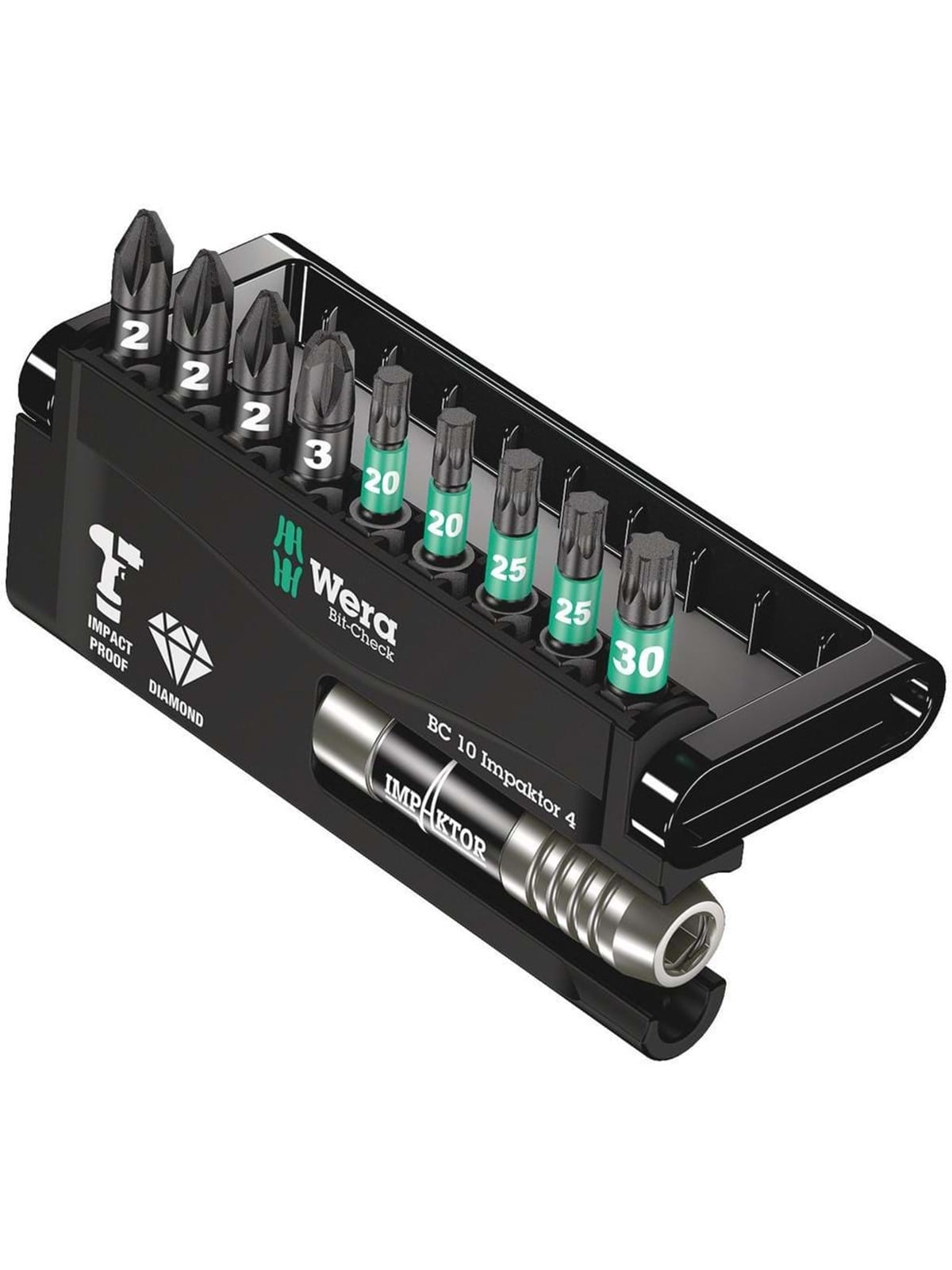 Wera Bit-Sortiment, Bit-Check 10 Impaktor 4, 10-teilig