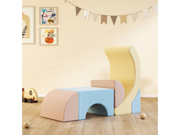 AIYAPLAY Set 5 Constructions Enfants Velours Multicolore