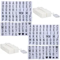 Viva, Lichterkette, 2er-Set Lichterkette für Grussbotschaften, 90 Buchstaben, Zahlen & Zeichen (4 m)
