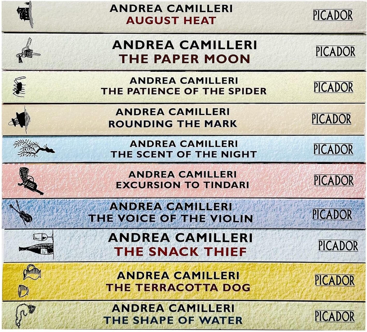 Picador Inspector Montalbano Mysteries Books 1-10 by Andrea Camilleri Paperback Collection Set - Sicilian Crime Fiction 10 Book Bundle