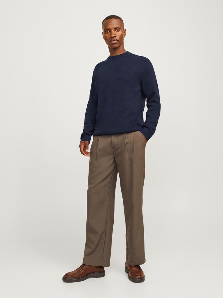 Jack & Jones Wollpullover in Dunkelblau - XL