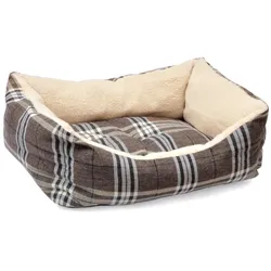 Aumüller Plüschsofa Schottland Braun, 50 cm - kuscheliges Hundesofa