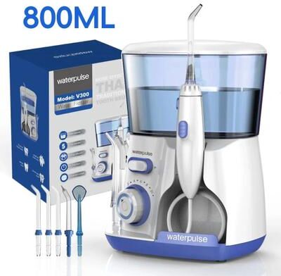 Inspire Select Electric Water Flosser With 5 Nozzles 10 Level Oral Irrigator With 800 Ml Tank For Deep Teeth Cleaning blue us Plug