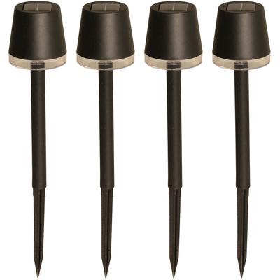 Gartenleuchte LUXFORM "Solar-Gartenlampe - Cala d'Or - 4 Stück", schwarz, 4 Stk., Leuchten, Gartenleuchte, Solarbetrieben