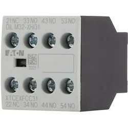 Eaton 106112 Hilfsschalterbaustein, 4 -polig, Ith= 16 A, 3 S, 1 Ö, Frontbefestigung, Schraubklemmen, DILM7 - DILM38 DILM32-XHI31  - 5 Stück