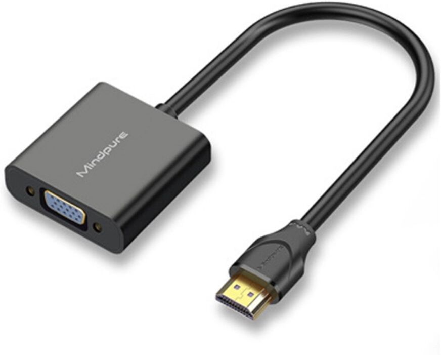 INF HDTV-zu-VGA-Konverterkabel, 1080p/60hz, automatische Auflösungsanpassung, kompatibel mit vielen Geräten Schwarz