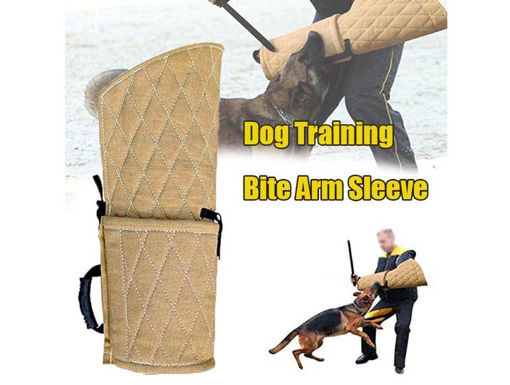 Manchon de dressage pour chiens de grande taille, adapté aux Pitbulls, aux Berger Allemands, aux chiens K9, pour jeunes chiens, jouet interactif pour jouer, mordre et tirer