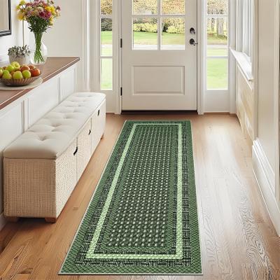 Garvee Modern Imitation Linen Texture Print Area Rug