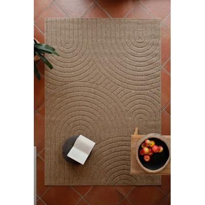 Teppich WECON HOME "Monoq", braun (natur), B:120cm H:12mm L:160cm, Polypropylen, Teppiche, Teppich, Flachgewebe, wetterfest, Retro Design, robust, In- & Outdoor Teppich