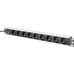 Digitus DN-95437 19 Zoll 19 Zoll Netzwerkschrank Schutzkontaktsteckdose inkl. 2 Metallhalterungen, Überstromschutz Silber, Schwarz
