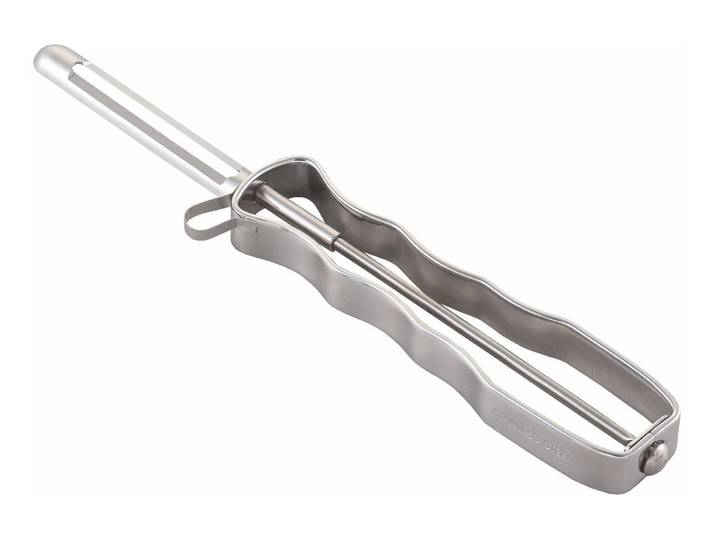 Sparschäler KAI Sparschäler Silber , silber (silberfarben), B:2,6cm L:11cm, Edelstahl, Küchenschneider, Sparschäler
