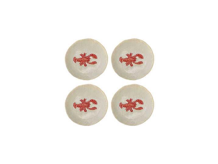 Assiette lot de 4 en grès rouge Hadden