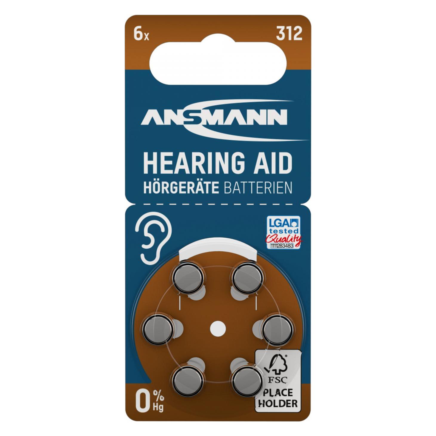 Ansmann PR41/312 (6 Stk., A312, 280 mAh) (5013233)