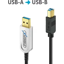 PURE FX-I645-010 - USB 10 Gb/s Glasfaser Kabel, FiberX,  USB-A auf USB-B Stecker, 1
