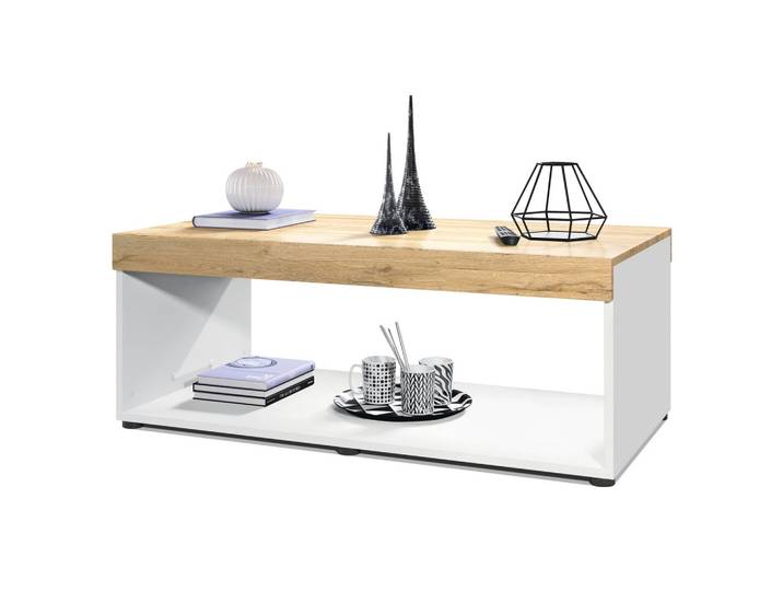 COUCHTISCH Pure Tischplatte und Blenden in Eiche Natur