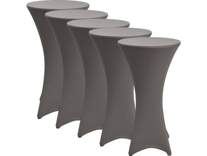 STEHTISCHHUSSE Stella Ø 60cm Anthrazit (5tlg)