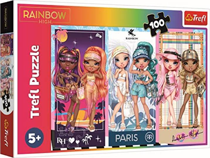 Trefl - Rainbow High, Regenboogpoppen - Puzzels 100 Elements