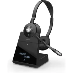 Jabra Engage 75 Stereo (Kabellos, USB-A, Skype), Office Headset, Schwarz