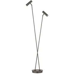 Hell LED-Stehlampe Tom Pro Alu, Eisen, Stahl & Metall Braun Bronze