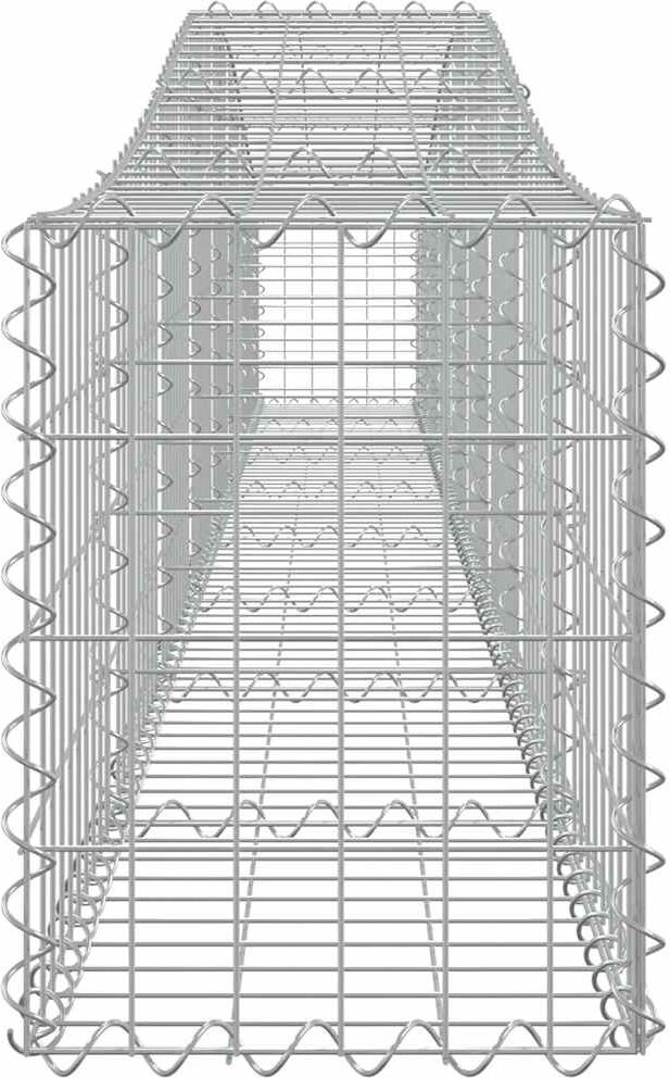 vidaXL Panier de gabions arqué 400x30x40/60 cm Fer galvanisé