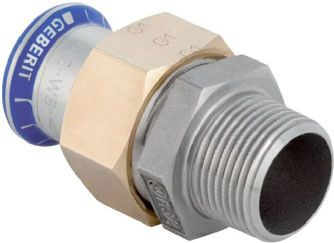 Geberit raccord de transition Mapress d 28 mm x R 1, inox, mâle (85337)