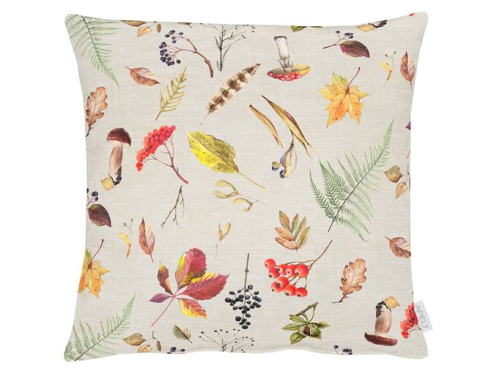 Coussin Automne type A Beige/Beige 48 x 48cm Tissu mélangé