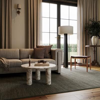Nate Berkus x Rugs USA Nate Berkus Palmer Modern Solid Washable Area Rug