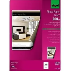 Sigel Fotopapier LP144 DIN A4 für Farb-Laser/-Kopierer DIN A4