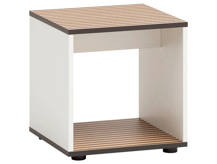 Stylife Badhocker Katta, Weiß, Eichefarben, 40x42x40 cm, Made in Germany, freistehend, ohne Armlehne, ohne Rückenlehne, Badezimmer, Badezimmerausstattung, Badhocker & Duschhocker