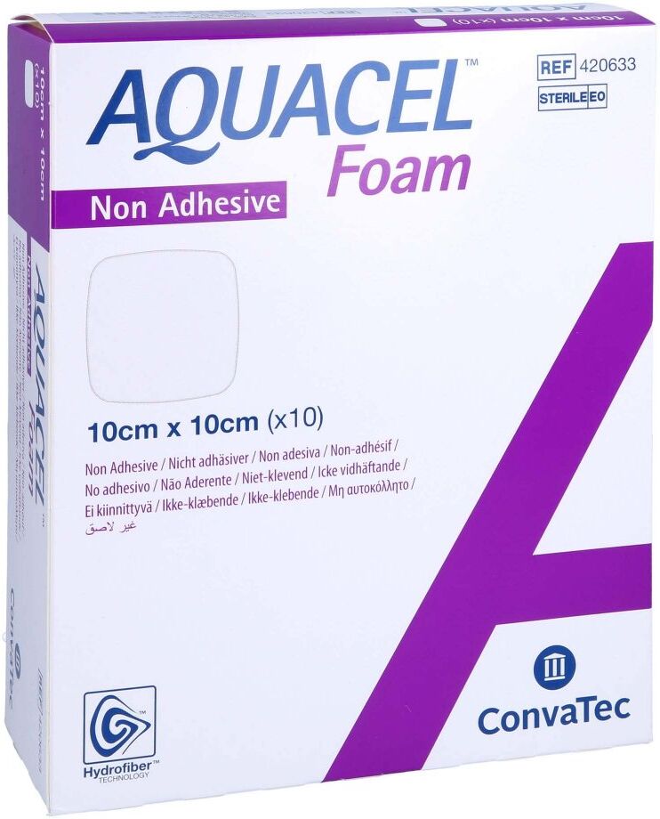 Aquacel Foam nicht adhäsiv 10x10 cm Verband Cpc