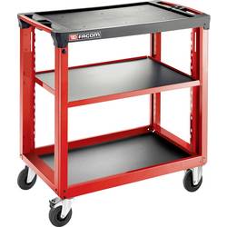 Facom ROLL.UC3SM4 Fahrbarer Beistelltisch 3 Ebenen 4 Mod 22 kg Rot, Schwarz