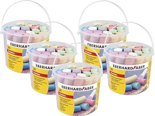 EBERHARD FABER Straßenmalkreide Glitzer farbsortiert 20 St.