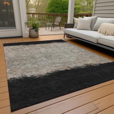Addison Rugs Machine Washable Indoor/Outdoor Border Ombre Chantille Rug