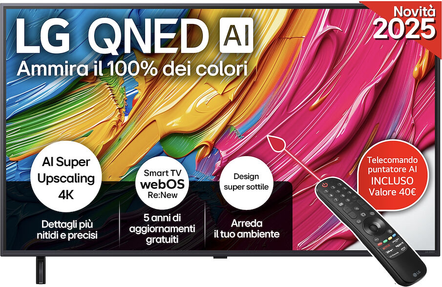 Televisore LG QNED 50QNED80A6A con tecnologia Dynamic QNED Color