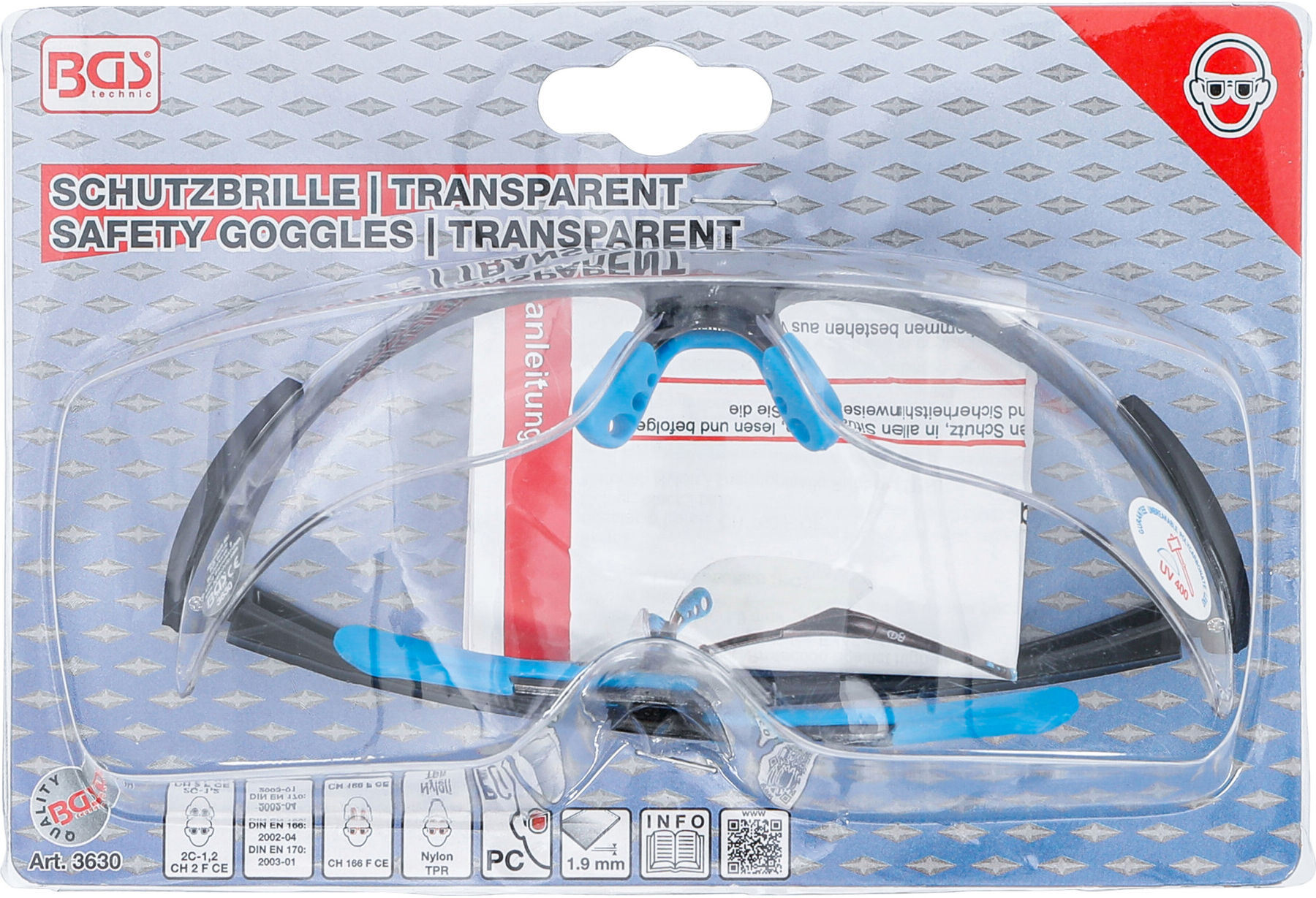 BGS Schutzbrille 3630, transparent ; BGS technic)