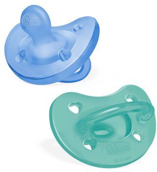 Chicco Pack Chuchas Physio Soft Azul 6-16M 2 un