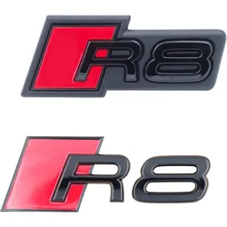 Original Audi R8 Schriftzugpaket schwarz vorne + hinten