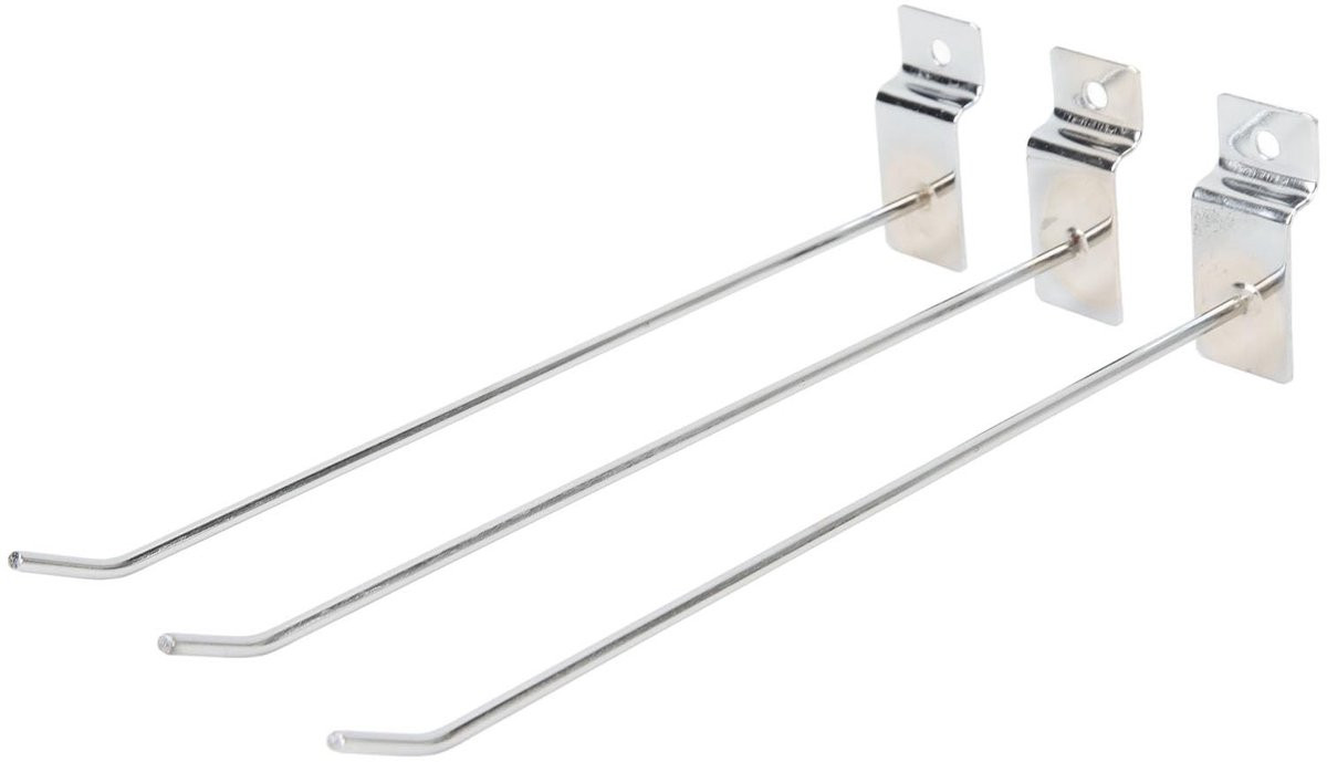 Dailygoods 50 stuks Slatwall haken voor opslag en presentatie
