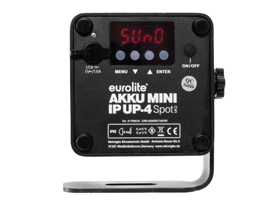 EuroLite Akku Mini IP UP-4 QCL MK2 Outdoor LED Spot, RGBW