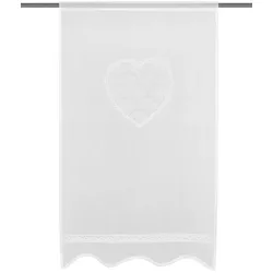 Schmidt Fensterbehang Corazon 40 x 80 cm Polyester Weiß